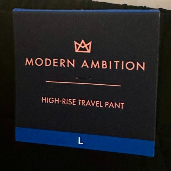 Modern Ambition Women's High Rise Travel Pant Size L Black Pull On Stretch (NEW) - Picture 6 of 14